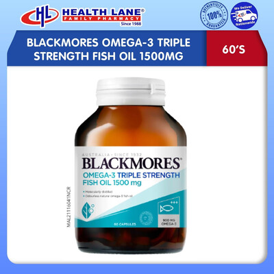 BLACKMORES OMEGA-3 TRIPLE STRENGTH FISH OIL 1500MG (60'S)